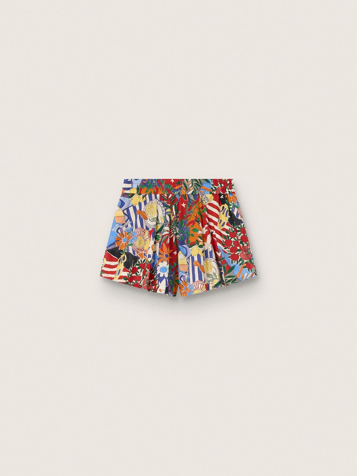 Shorts de ni&ntilde;a con estampado multicolor