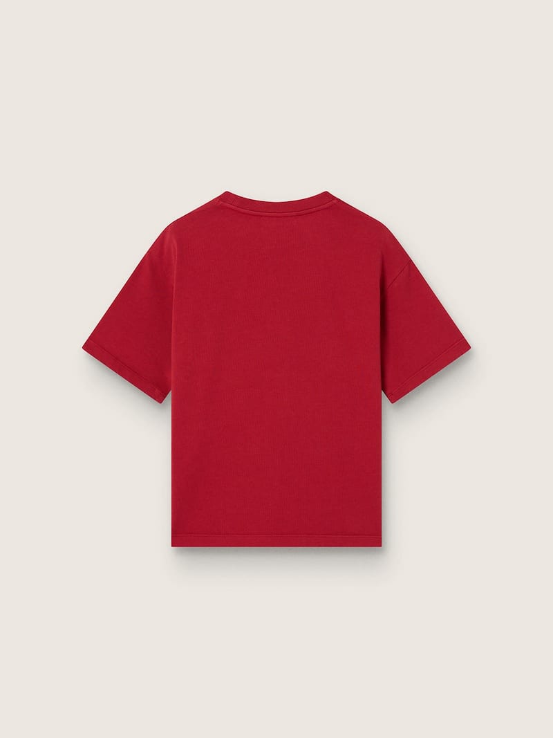 Golden Goose - Kids' T-shirt in red cotton jersey with print in 