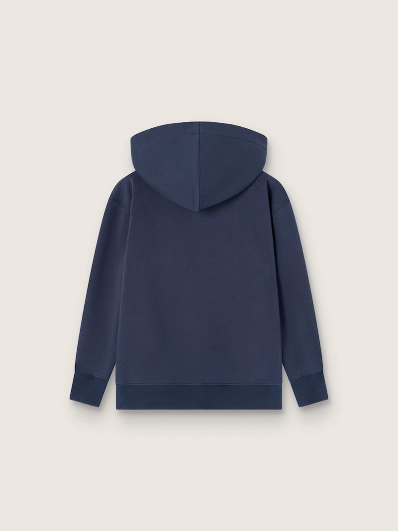 Golden Goose - Kids&rsquo; hooded sweatshirt in blue cotton with embroidery in 