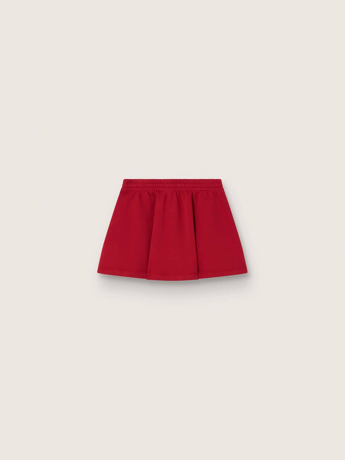 Golden Goose - Roter M&auml;dchenrock aus Baumwollsweat mit Stickerei in 
