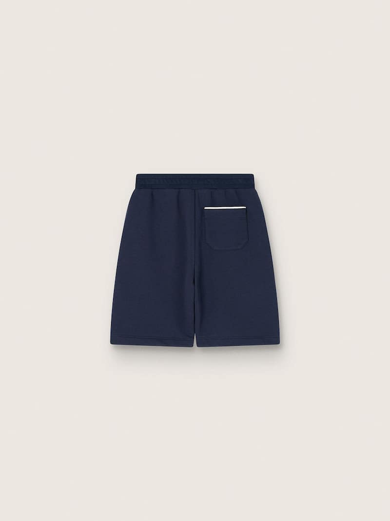 Golden Goose - Kids' shorts in blue cotton with contrasting piping in 