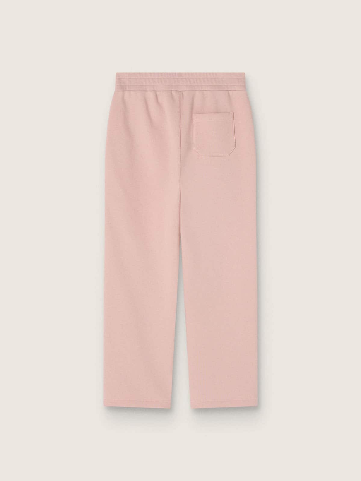 Pantalones jogger de ni&ntilde;a de algod&oacute;n rosa con logotipo