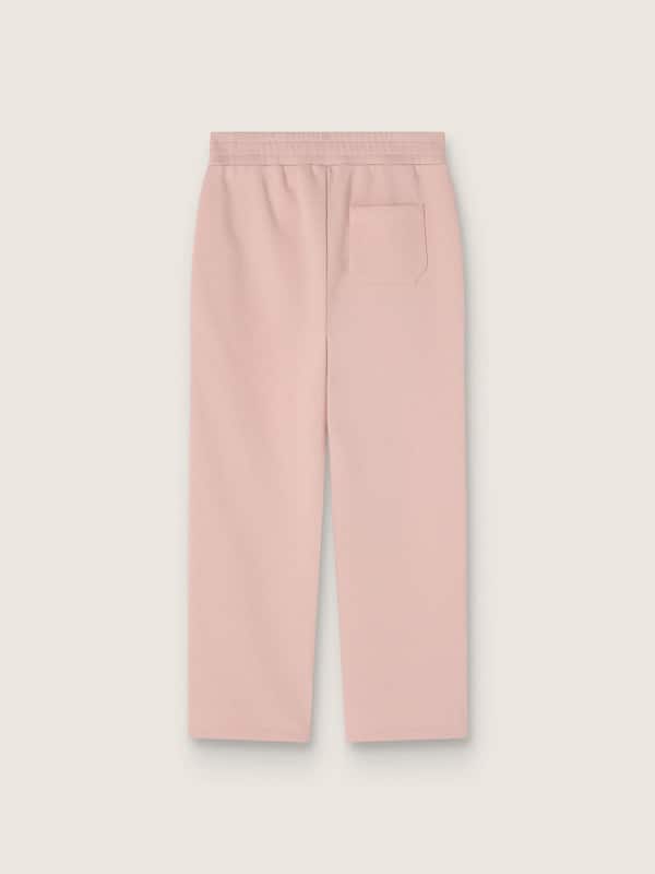 Girls' pink cotton sweatpants with logo