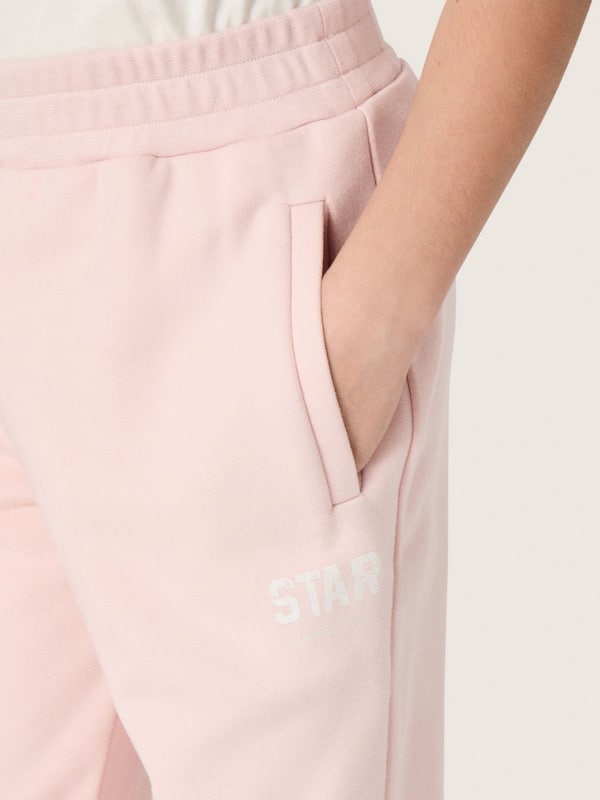 Golden Goose - Girls' pink cotton sweatpants with logo in 