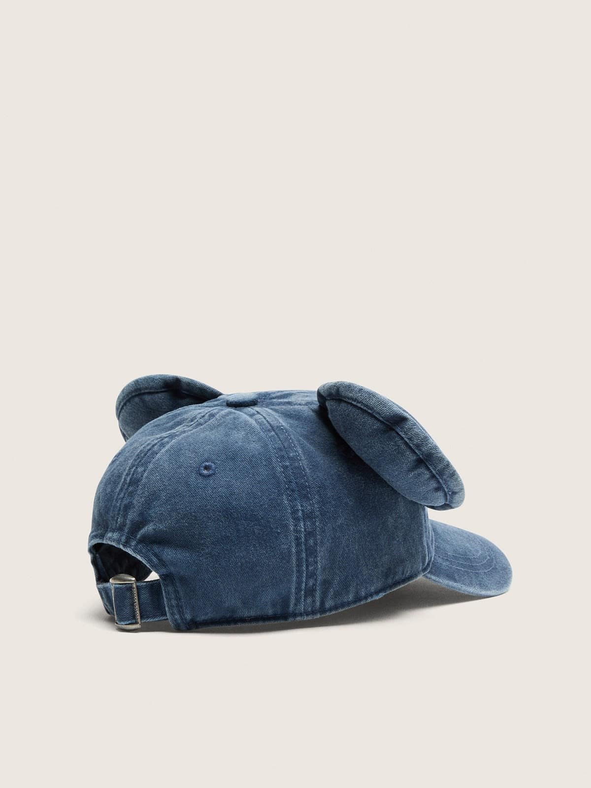 Disney | Golden Goose Gorra de b&eacute;isbol infantil azul con logotipos bordados y orejas