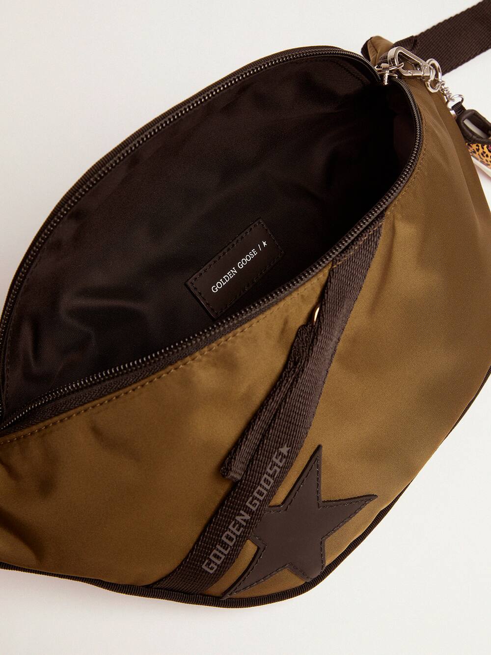Golden Goose - Olive-green nylon Journey belt bag in 