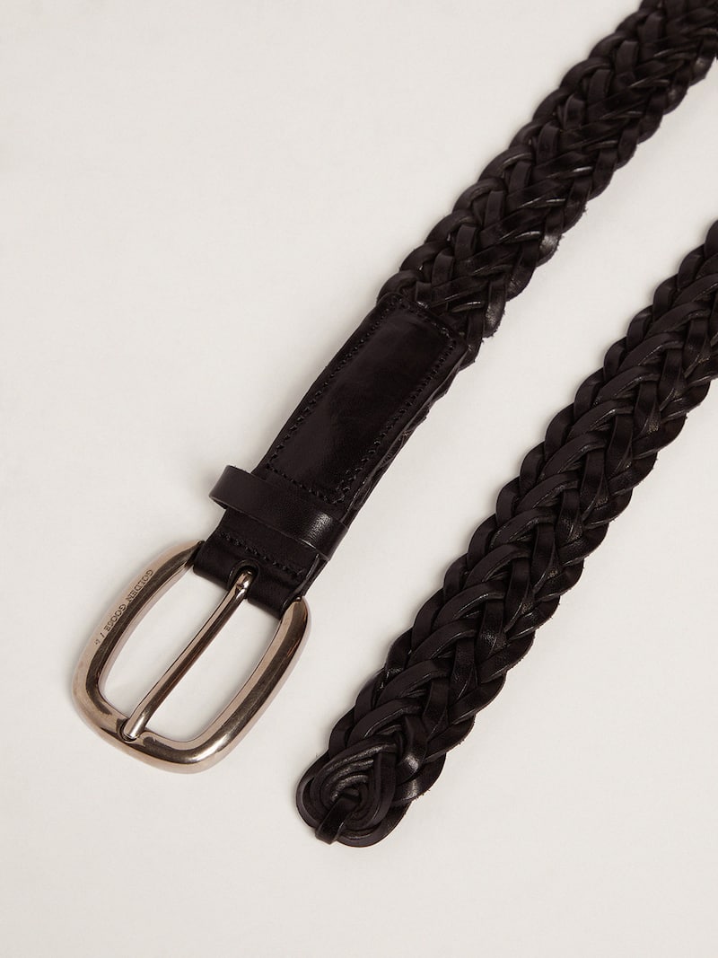 Golden Goose - Men&rsquo;s belt in black braided leather in 