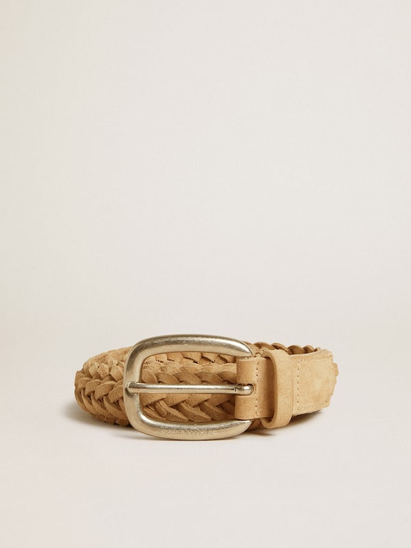 Golden Goose - Sand-colored woven leather belt  in 