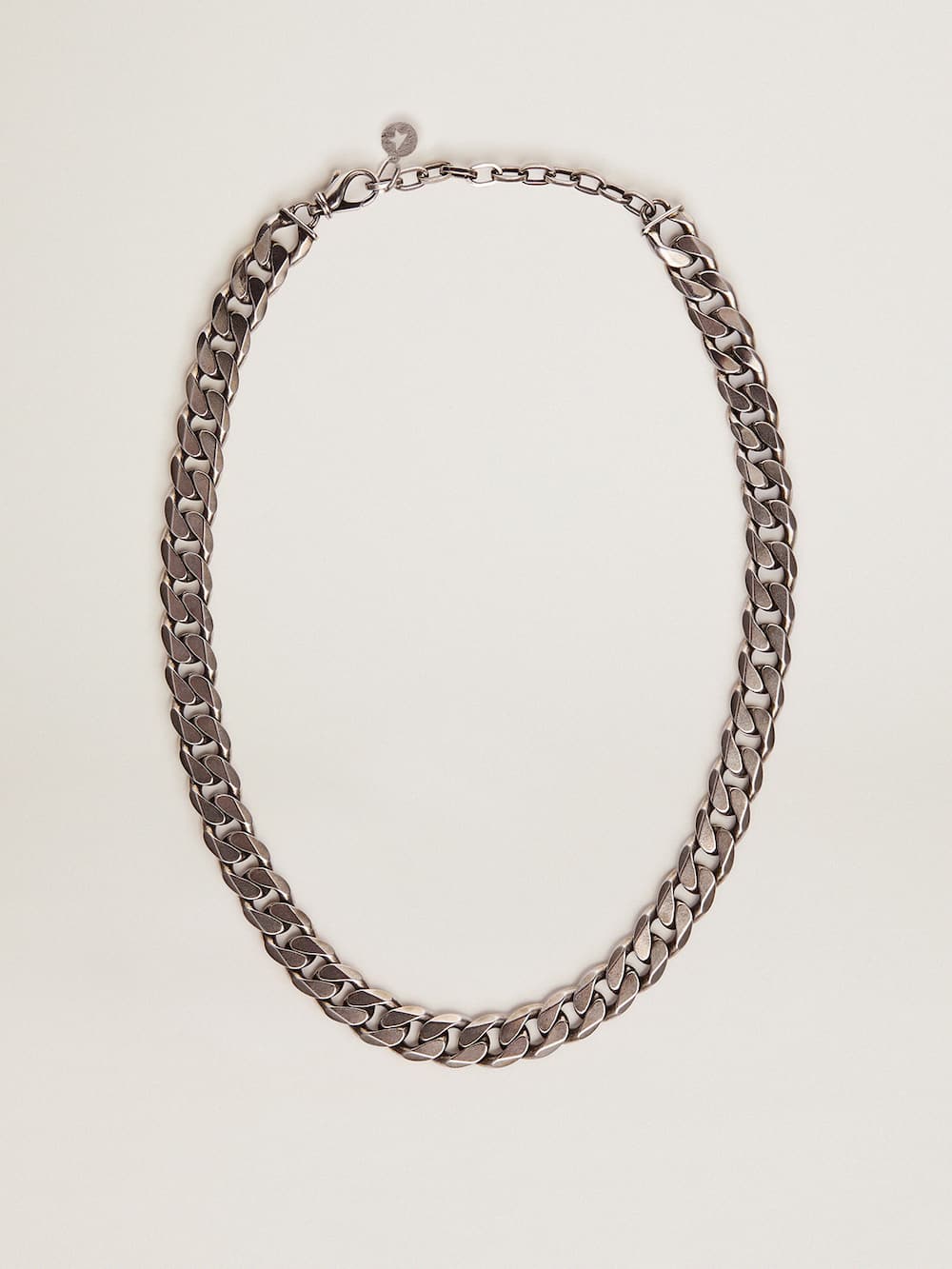 Golden Goose - Men's antique silver-colored chain necklace in 