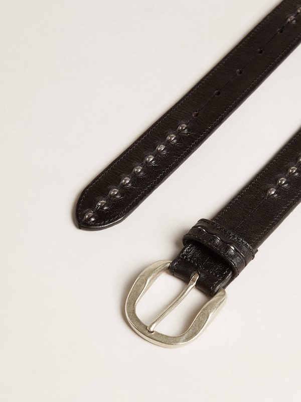 Golden Goose - Black leather belt with studs in 