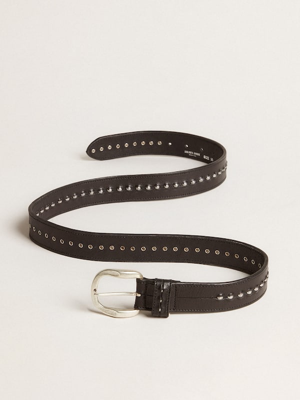 Golden Goose - Black leather belt with studs in 