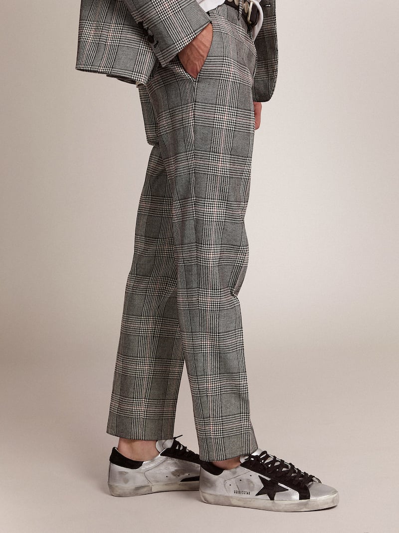 Golden Goose - Men's Super-Star in silver leather in 
