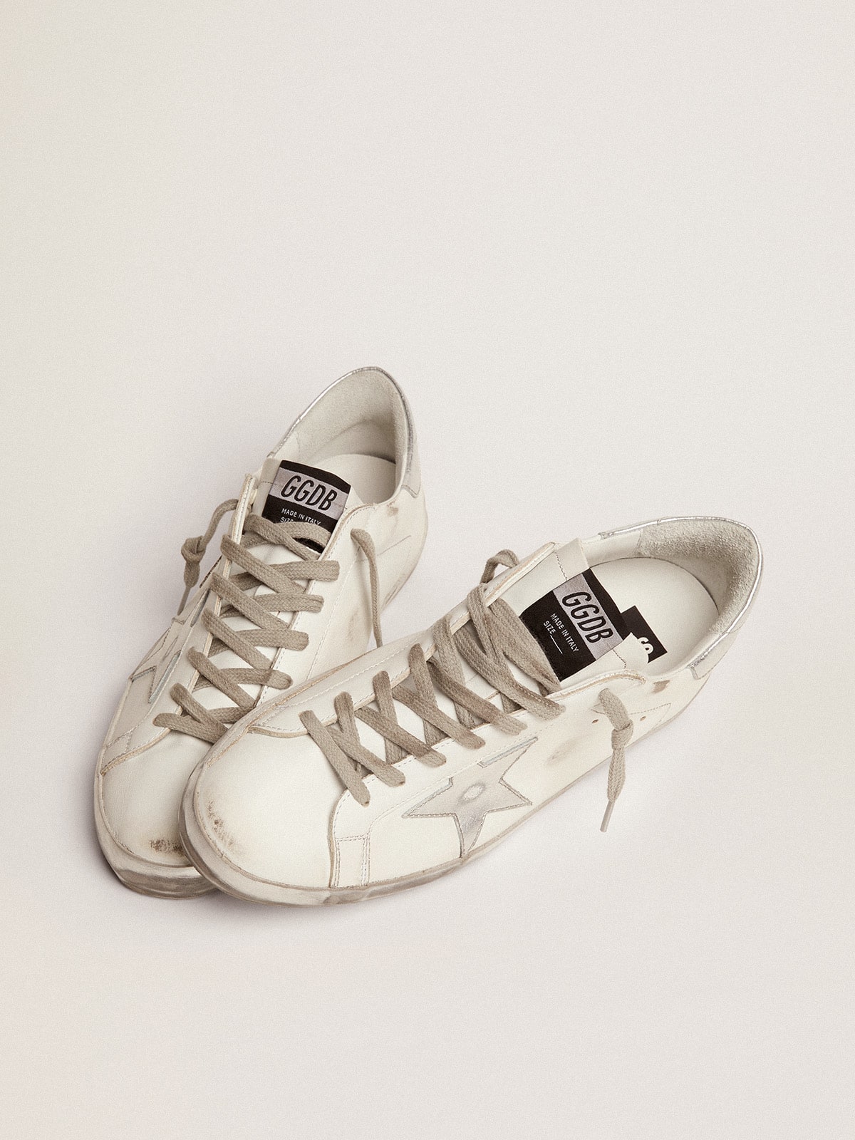 Men's Super-Star with laminated star and heel tab | Golden Goose