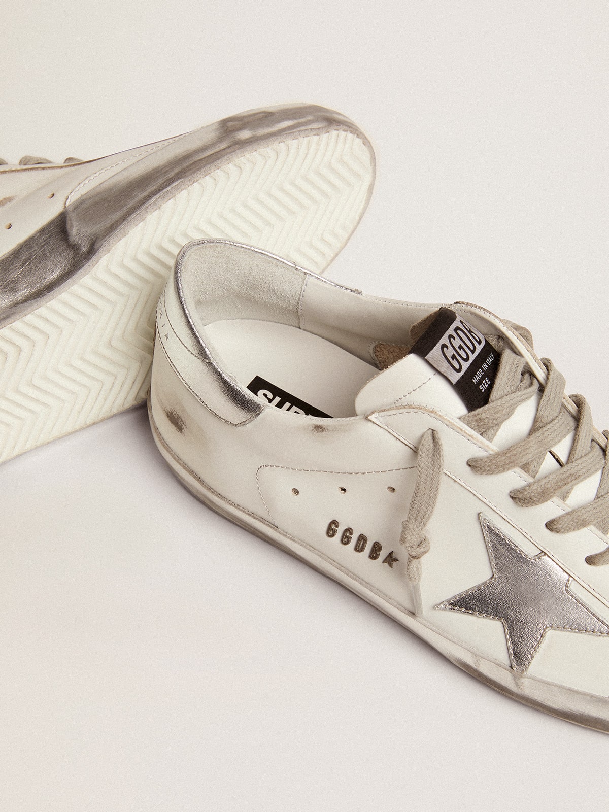 Men's Super-Star with laminated star and heel tab | Golden Goose