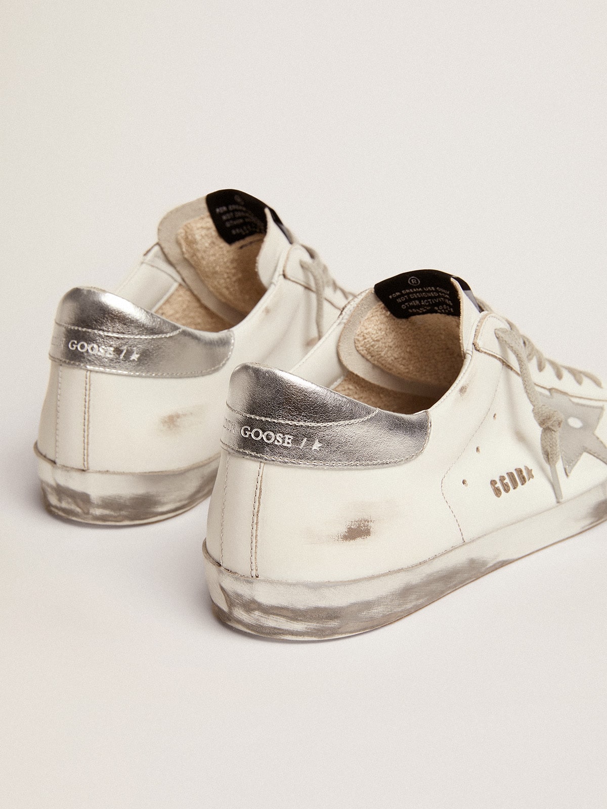 Golden Goose - Super-Star masculino com estrela e talão de glitter in 