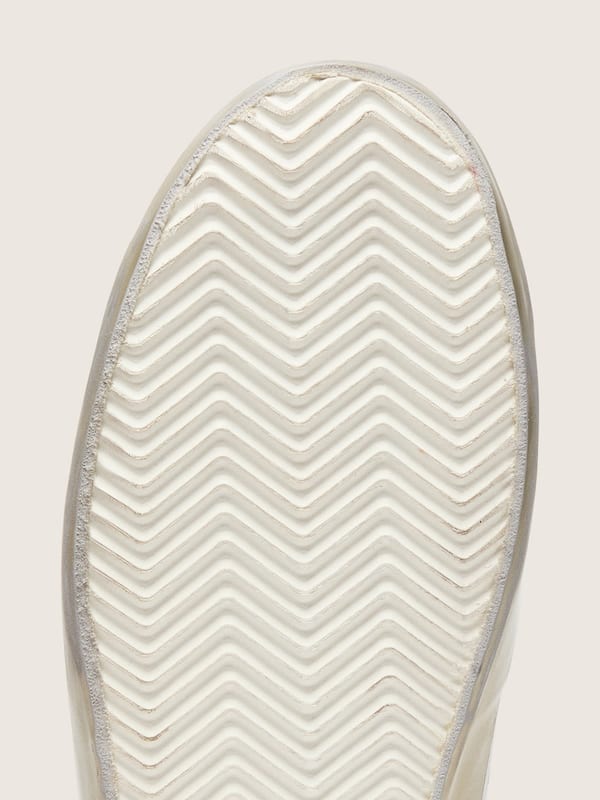 Golden Goose - Super-Star Uomo con foxing sparkle dorato e lettering in 