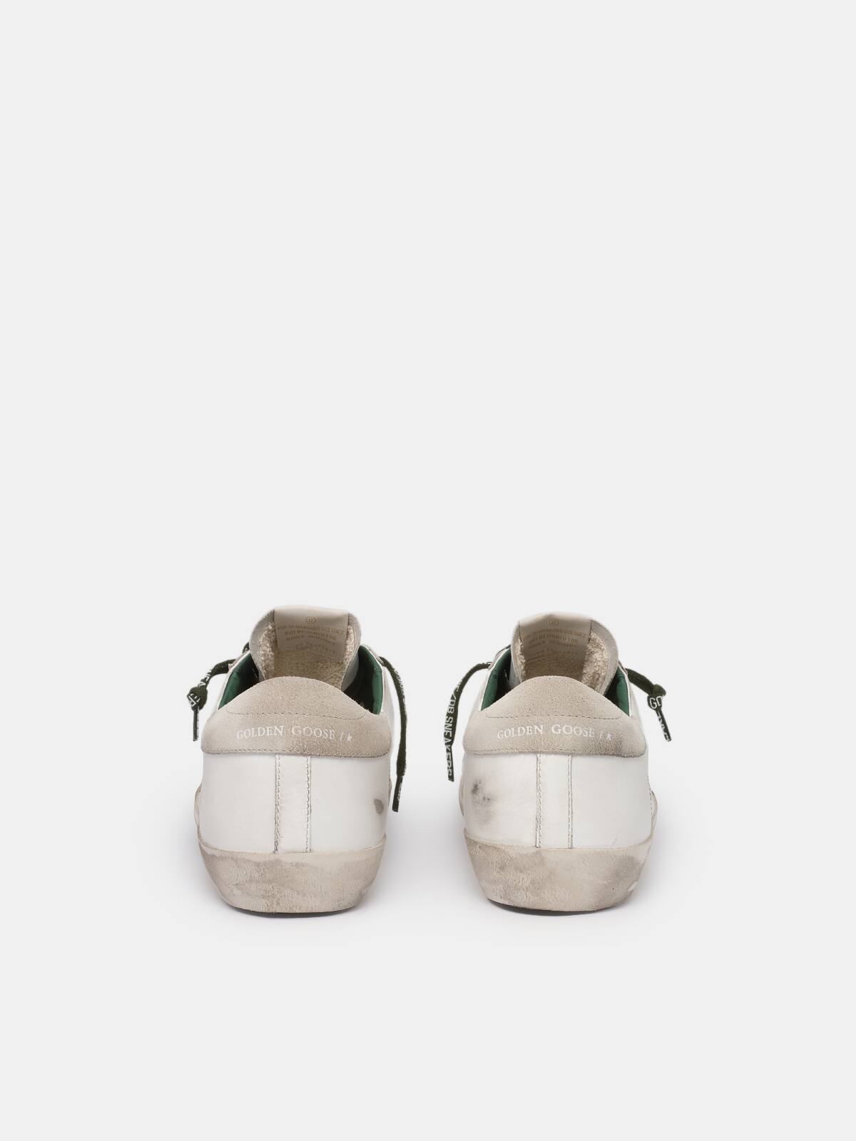 Golden Goose - White Super-Star sneakers with silver star in 