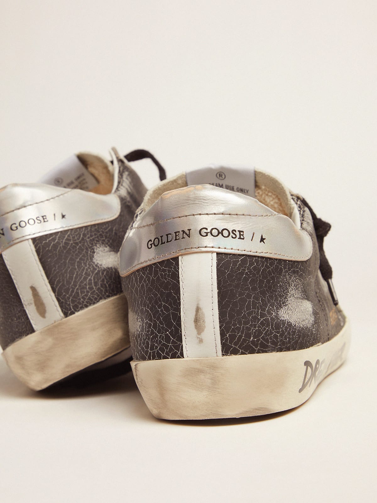 Golden Goose - Super-Star sneakers with handwritten lettering and fluorescent yellow star in 