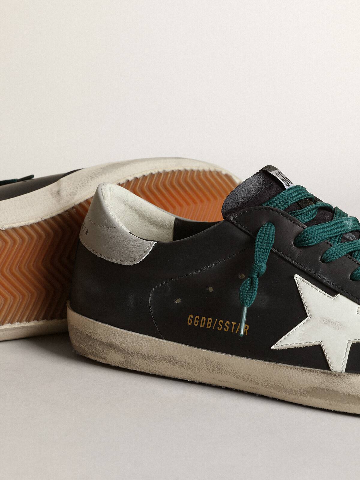 Golden Goose - Super-Star sneakers in dark blue leather with white leather star in 