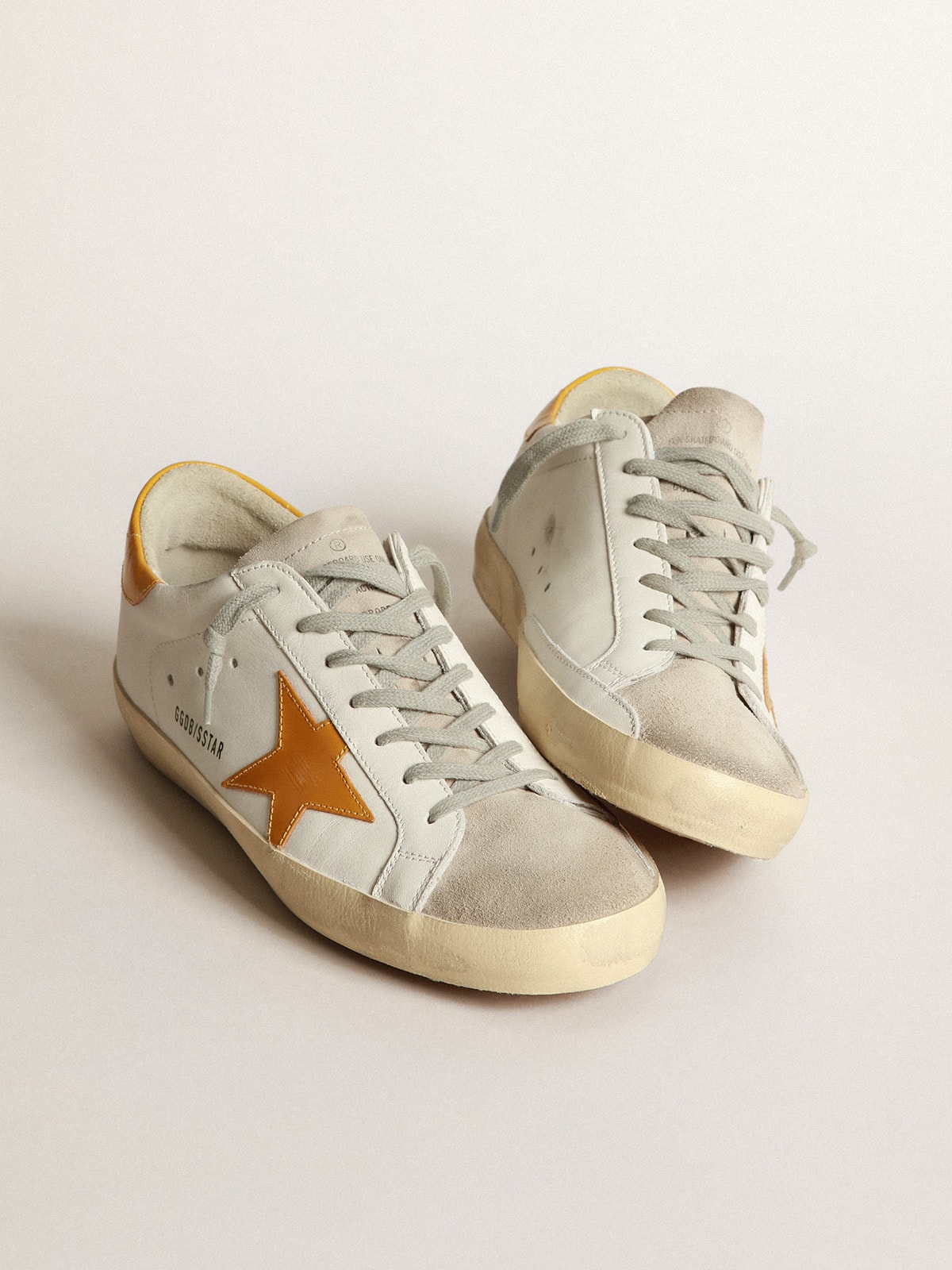 Golden Goose - Super-Star sneakers with glossy yellow leather star and heel tab in 