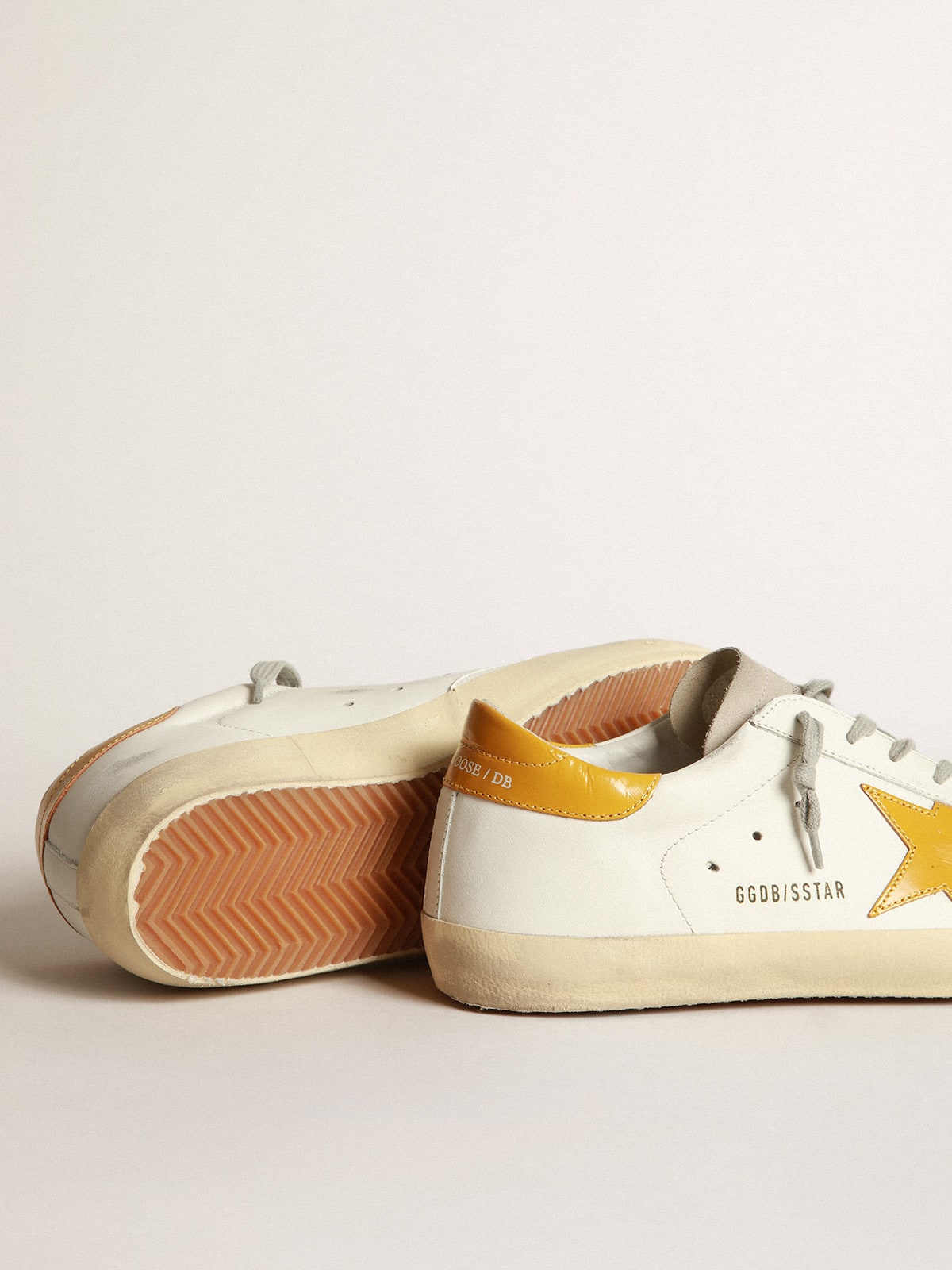 Golden Goose - Super-Star sneakers with glossy yellow leather star and heel tab in 