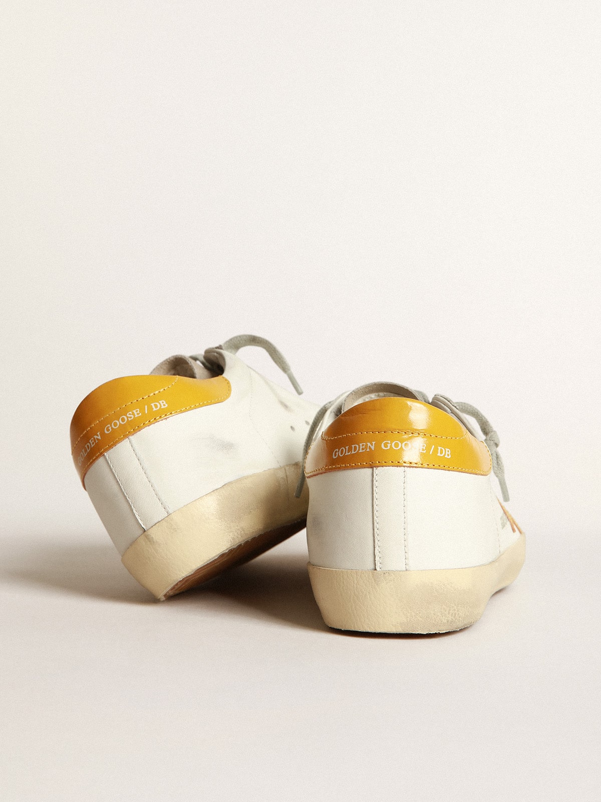 Golden Goose - Super-Star sneakers with glossy yellow leather star and heel tab in 