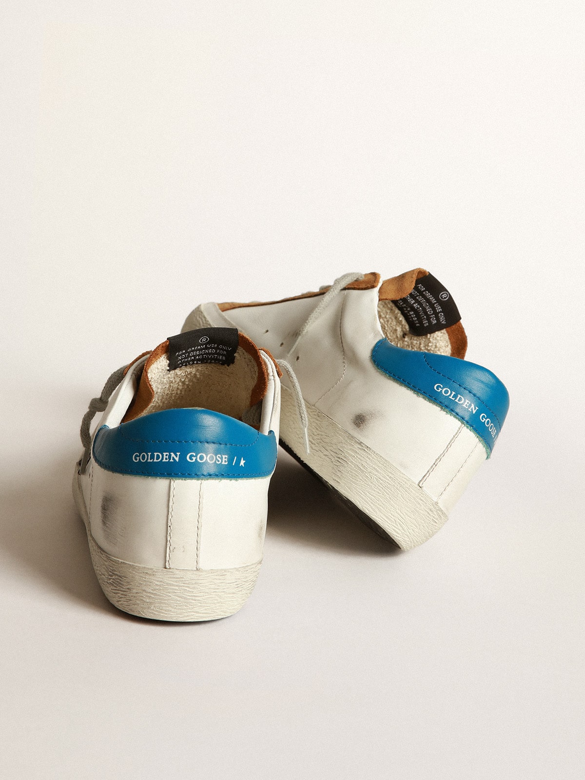 Golden Goose - Two-tone Superstar sneakers in leather and copper suede in 