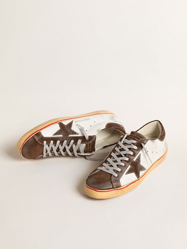 Golden Goose - Super-Star LTD with brown suede star and heel tab in 