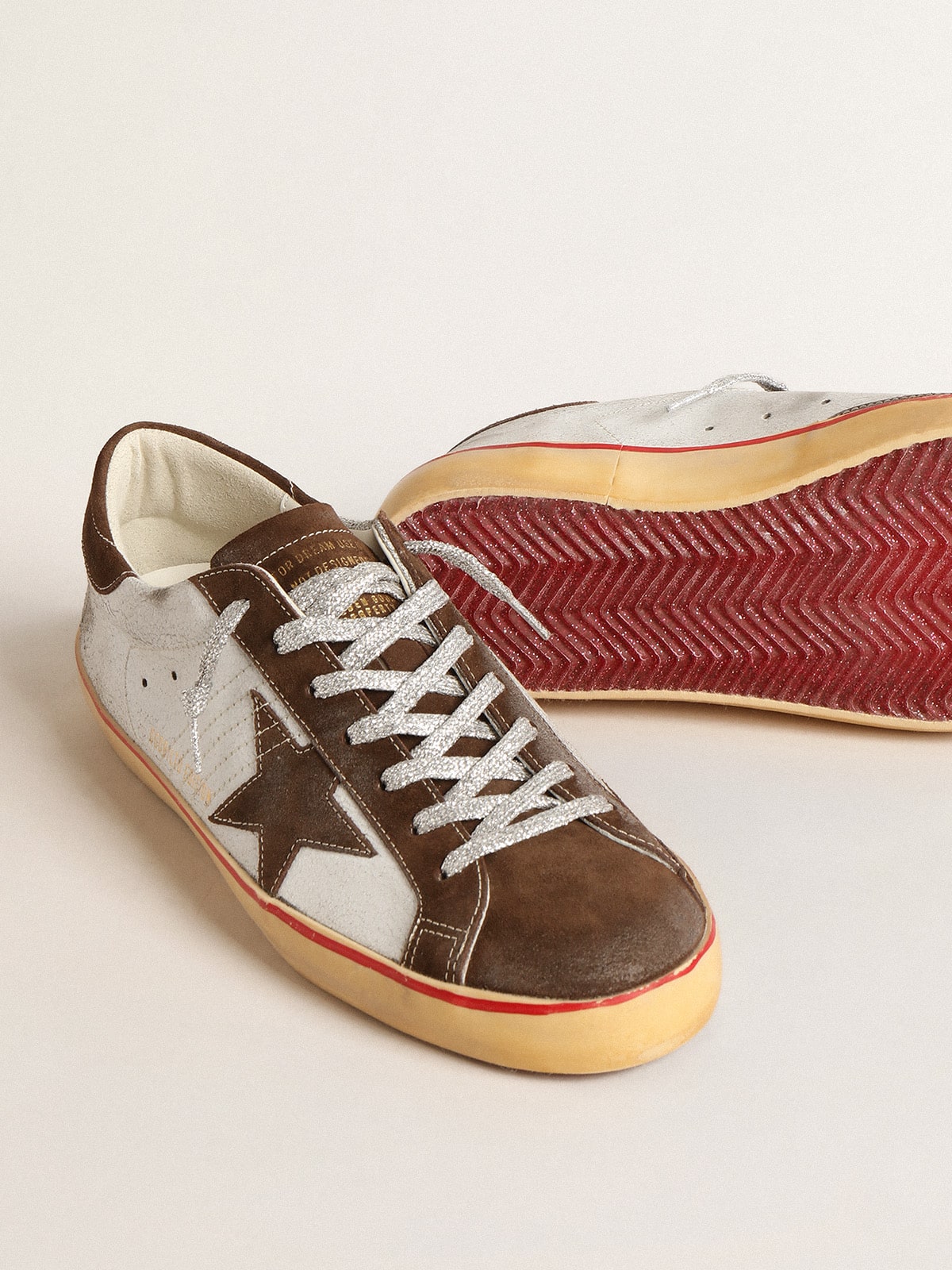 Golden Goose - Super-Star LTD with brown suede star and heel tab in 