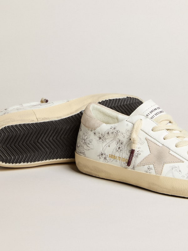 Golden Goose - Men’s Super-Star LTD CNY in white leather with lettering on the upper in 