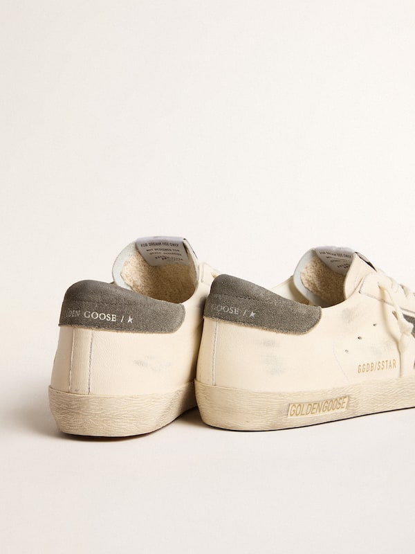 Golden Goose - Men's Super-Star in nappa with gray suede star and heel tab in 