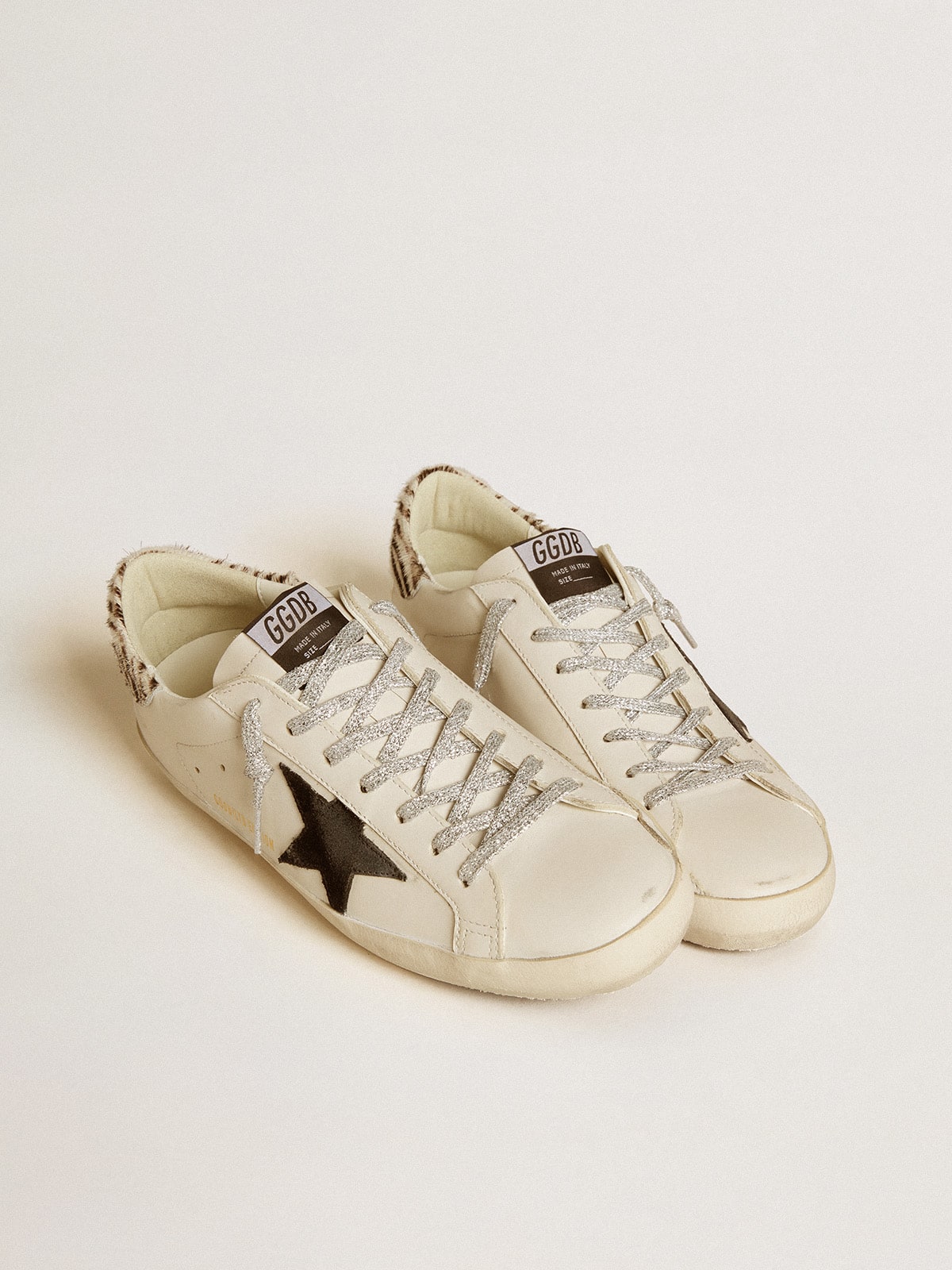 Golden Goose - Men’s Super-Star LTD with suede star and pony skin heel tab in 