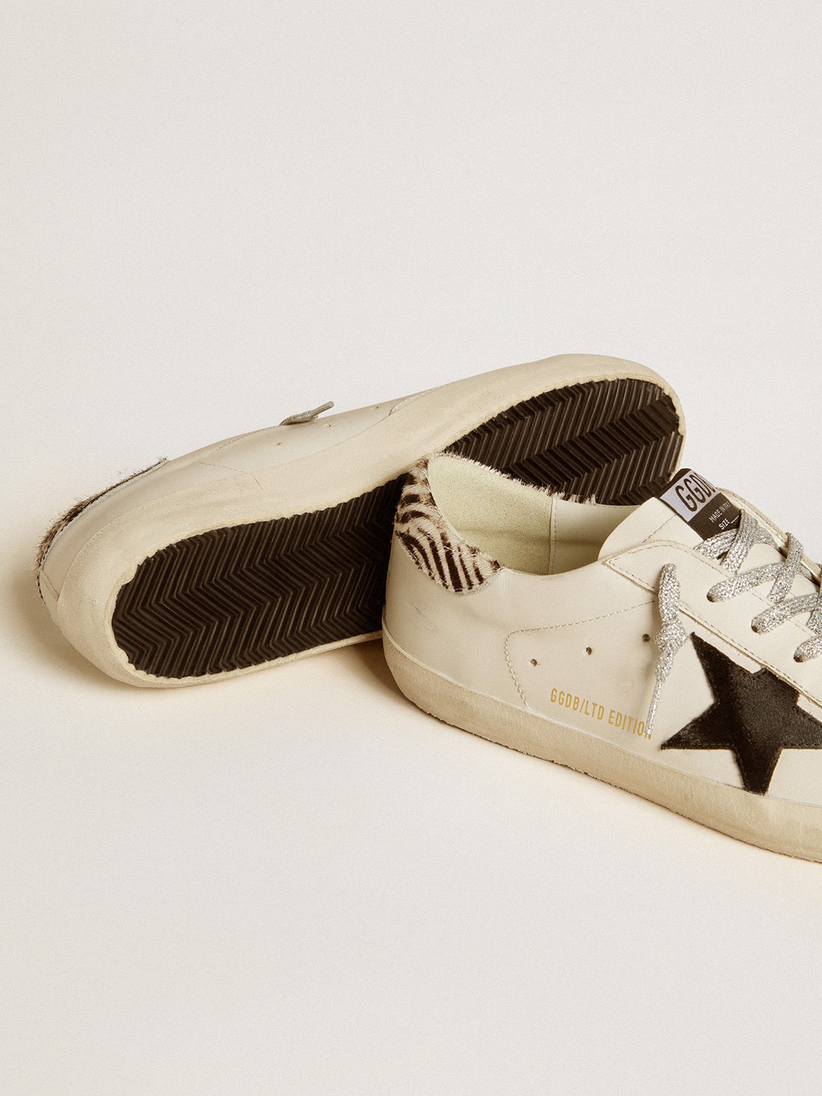 Men s Super Star LTD with suede star and pony skin heel tab Golden Goose