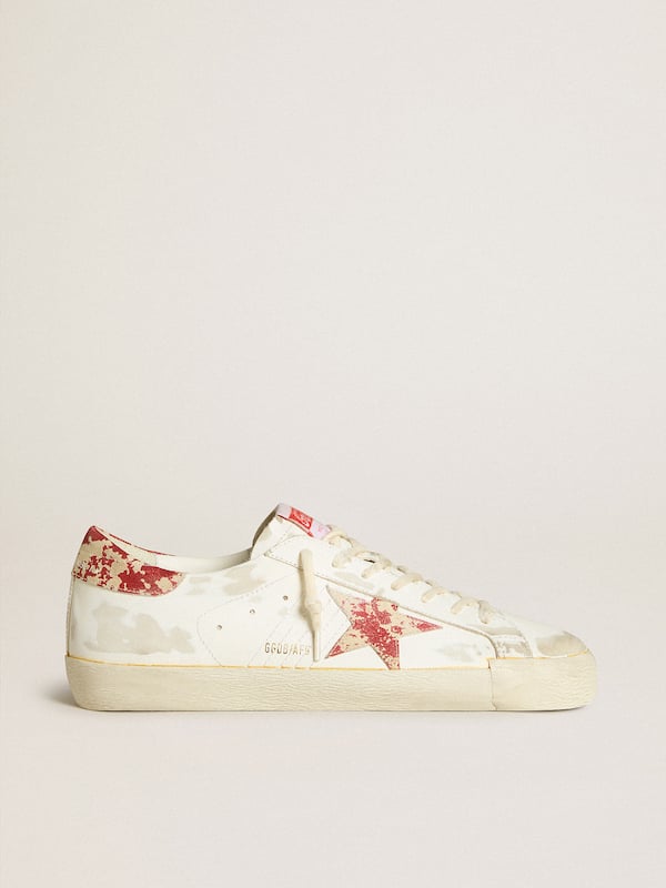 Golden Goose - White Men's Super-Star LAB with rust-effect star and heel tab in 