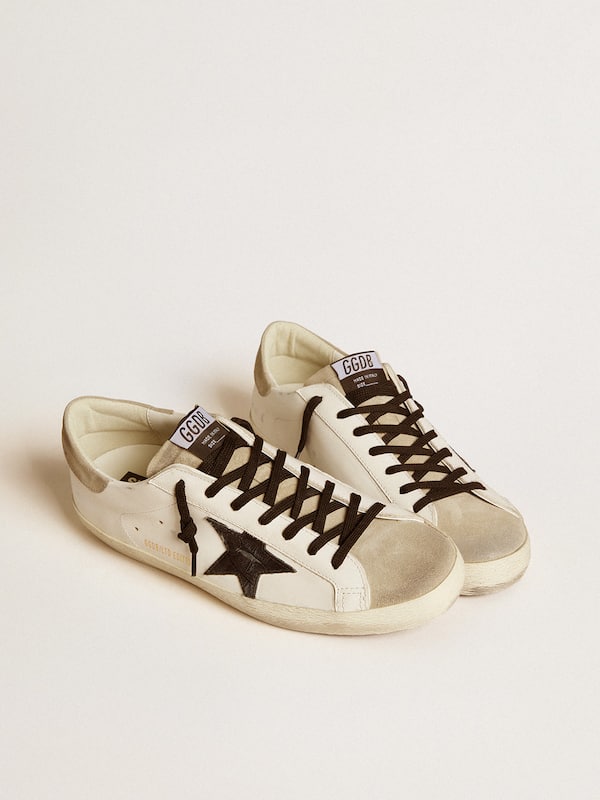 Golden Goose - Men's Super-Star LTD with black croc-print leather star and suede inserts in 