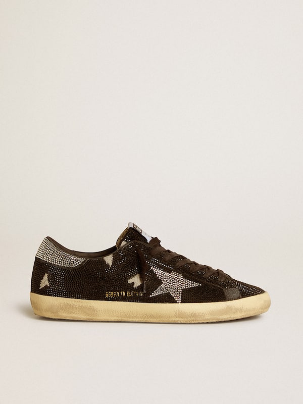 Golden Goose - Men's Super-Star in suede and Swarovski crystals with silver star in 