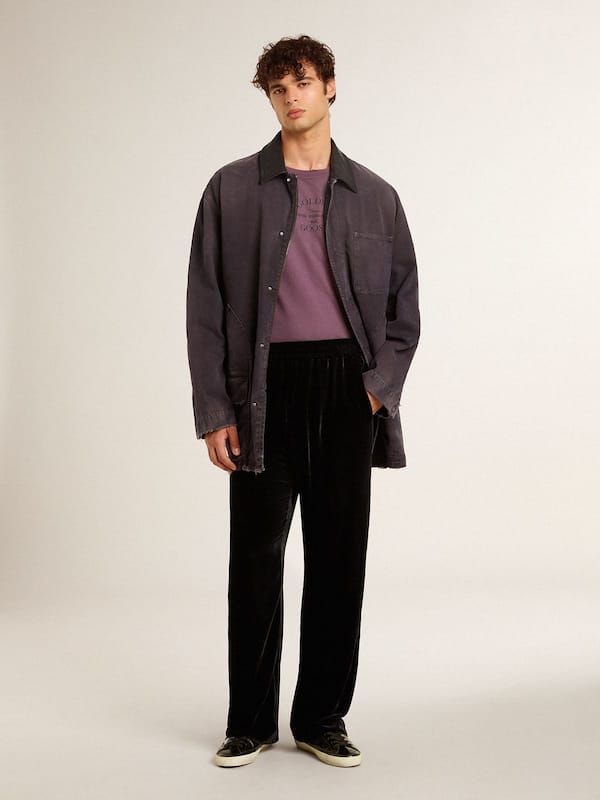 Golden Goose - Men's Super-Star LTD in black patent leather with suede star and heel tab in 