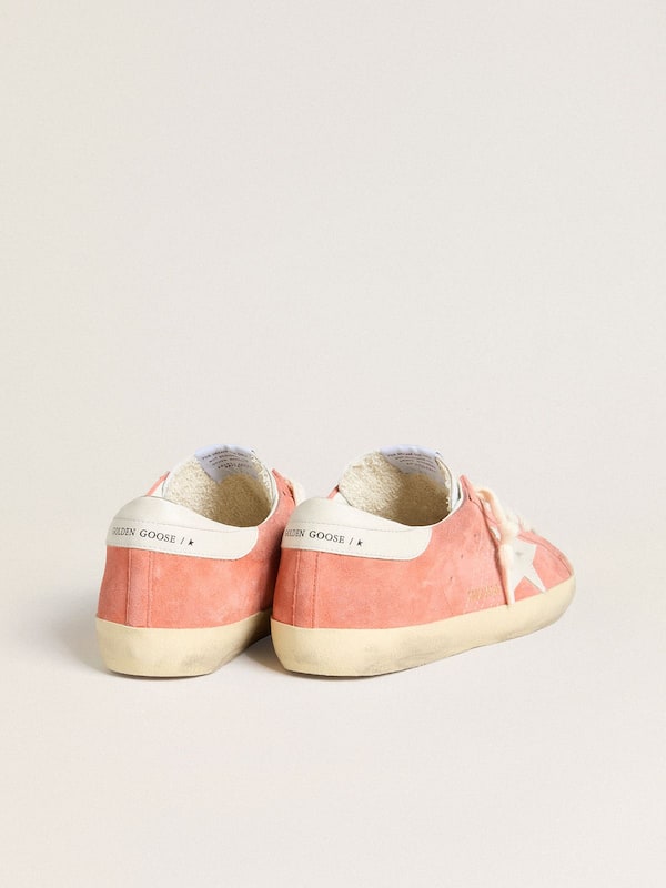 Golden Goose - Men&rsquo;s Super-Star in coral suede with white leather star and heel tab in 
