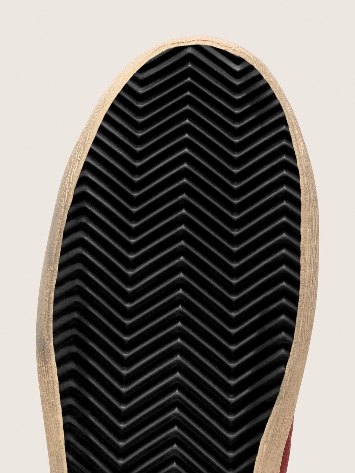 Golden Goose - Super-Star Herren aus rotem Rauleder mit cremefarbenem Lederstern in 