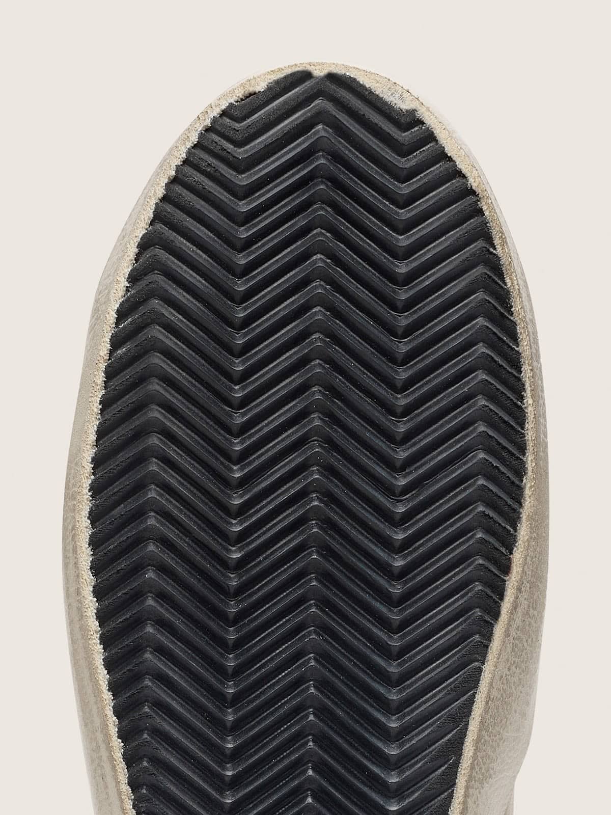 Golden Goose - Super-Star masculino de couro branco com estrela de suede azul-turquesa in 