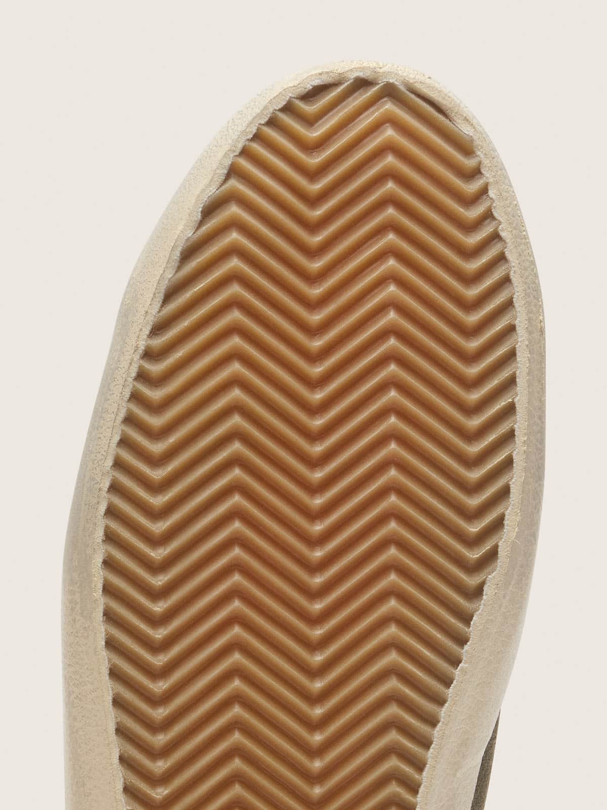 Golden Goose - Men&rsquo;s Super-Star in olive-green suede with white leather star in 