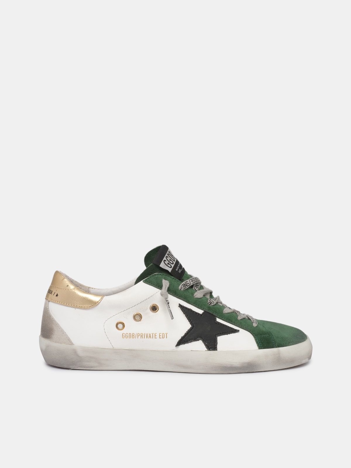 White and green Super-Star sneakers | Golden Goose