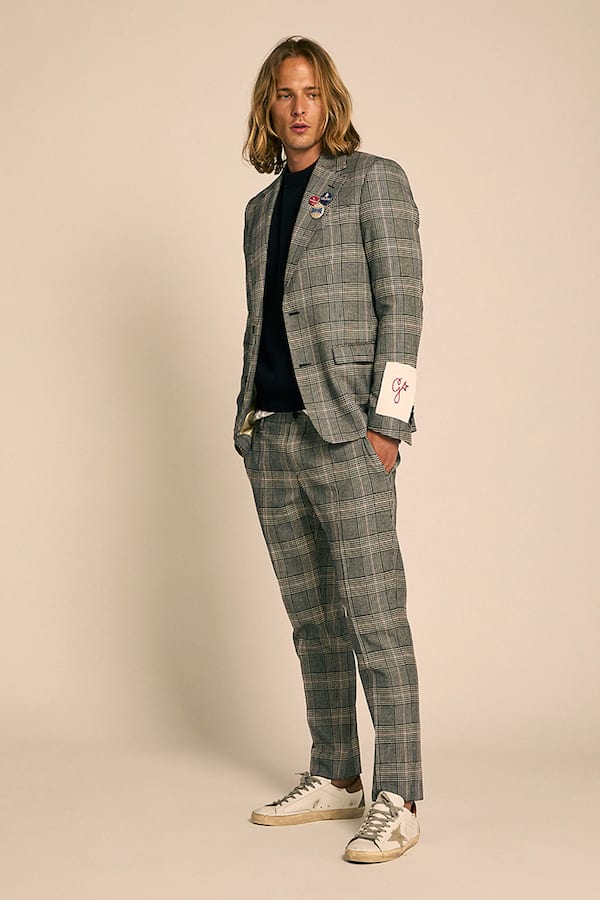 Golden Goose - Super-Star homme avec &eacute;toile en daim et contrefort marron in 