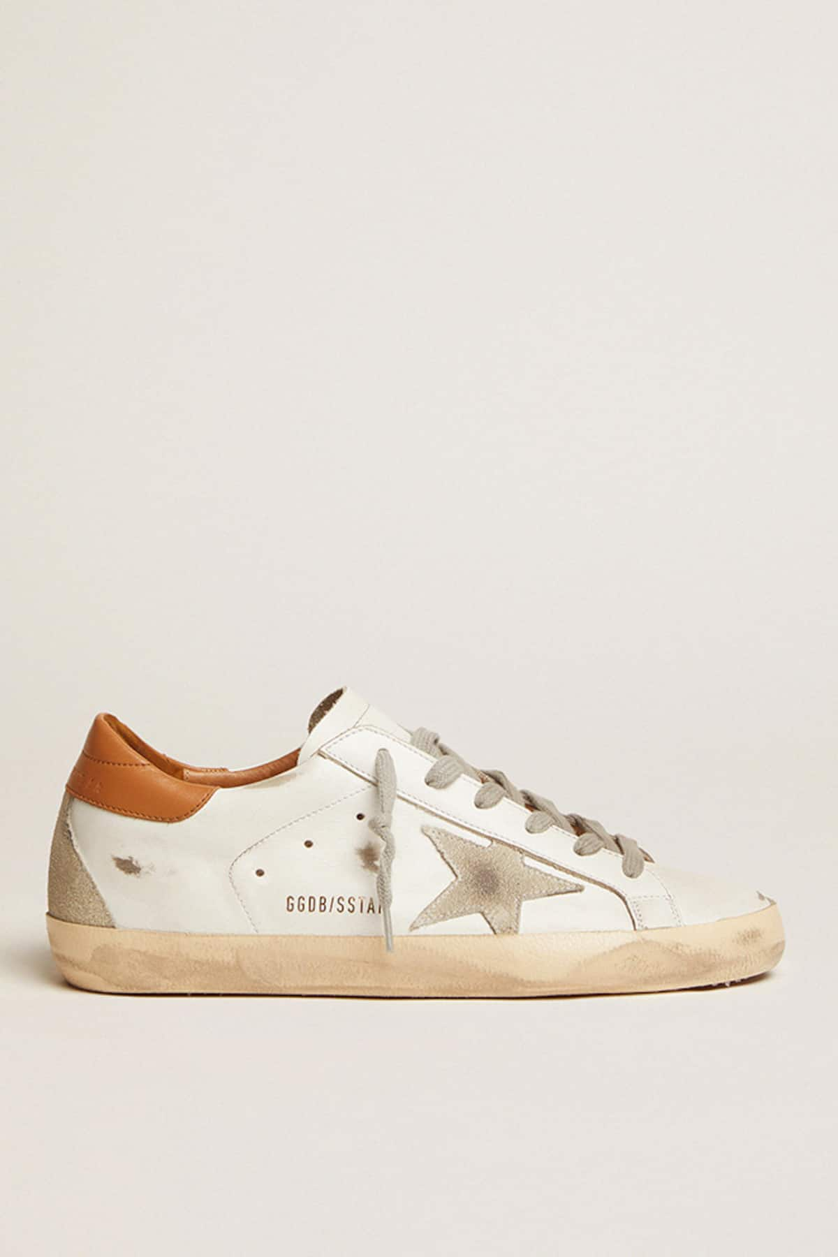 Golden Goose - Men’s Super-Star sneakers with suede star and brown heel tab in 