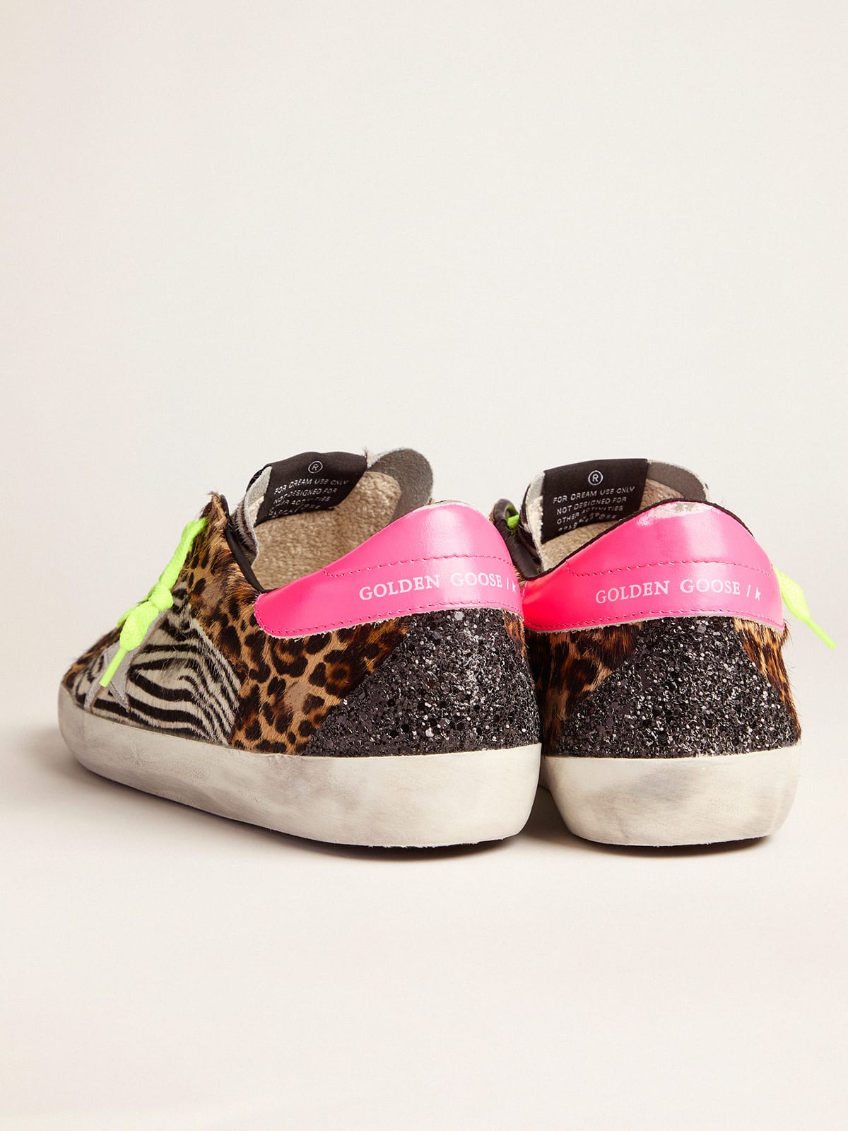 Golden Goose - Men's Limited Edition LAB glitter animal-print Super-Star sneakers in 