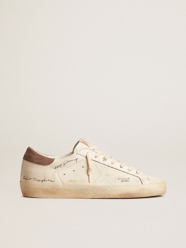 Golden Goose - Men's Super-Star in nappa leather with perforated star and suede heel tab in 