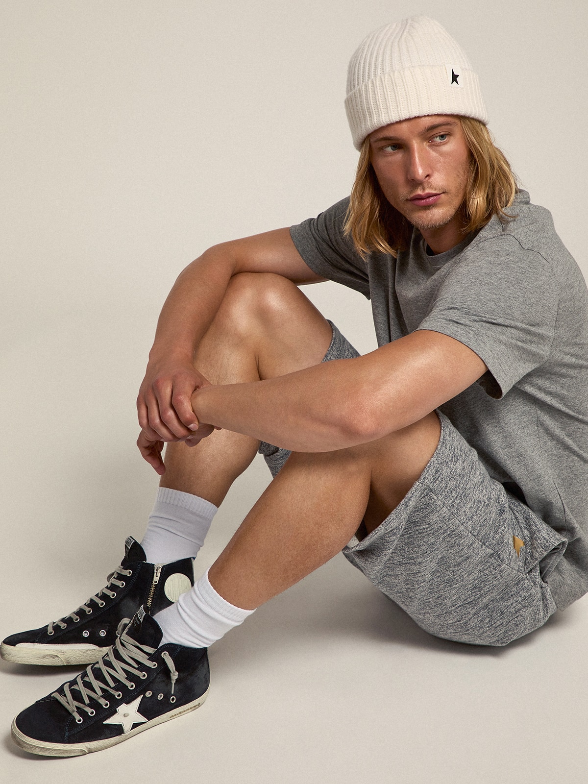 Golden Goose - Francy homme en cuir avec étoile et contrefort en cuir in 