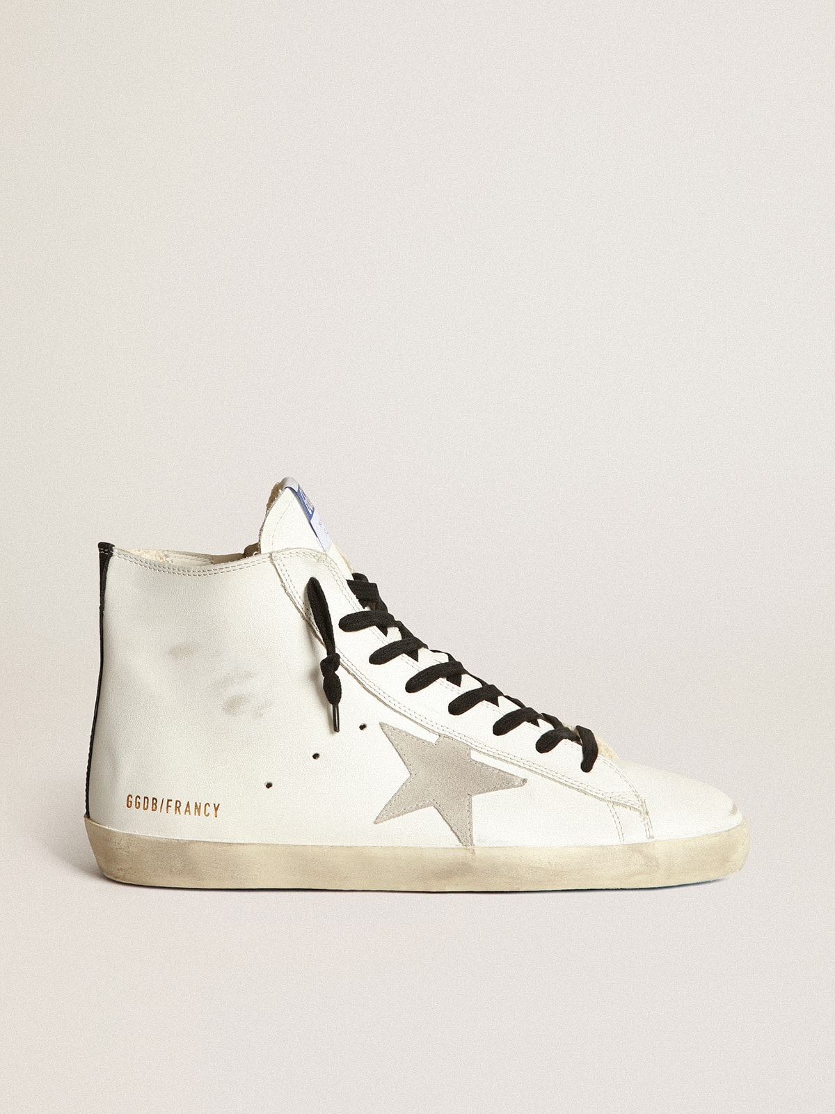 Golden Goose - Francy sneakers in leather with suede star and blue sole in 