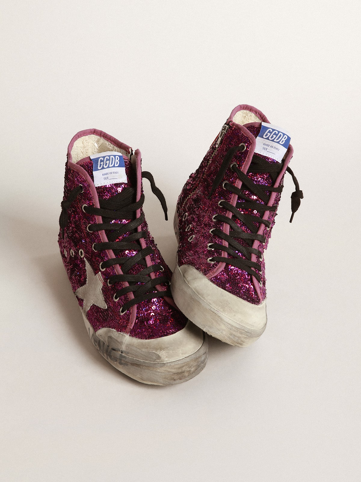 Golden Goose - Francy sneakers with sequins and leather details in 