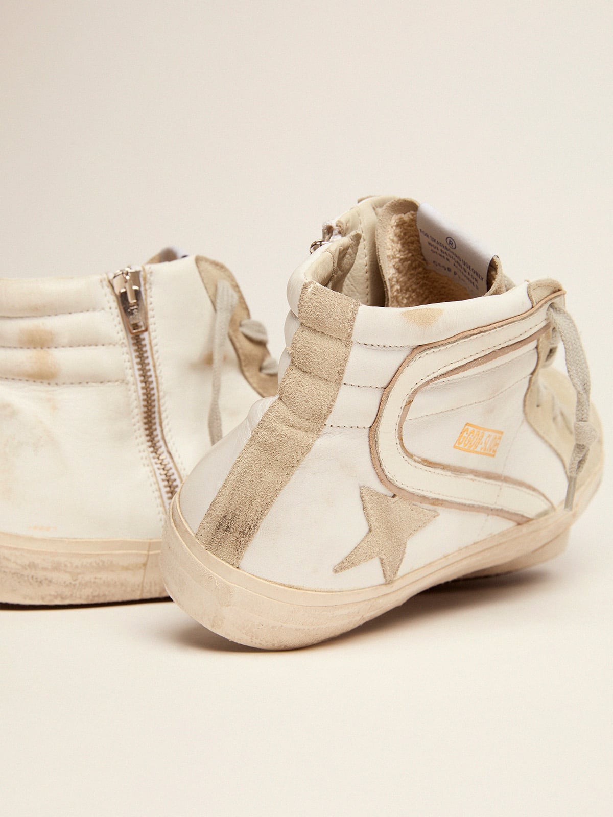 Golden Goose - Men's Slide in leather with suede details in 